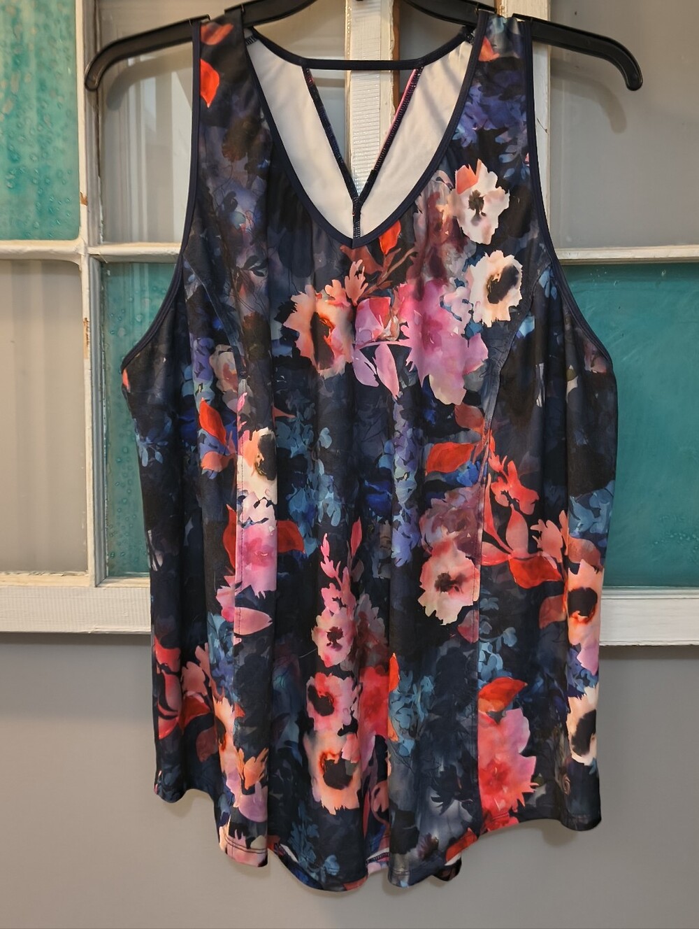 RAINBEAU Tank Top Women’s 3X Plus Activewear Top Floral
